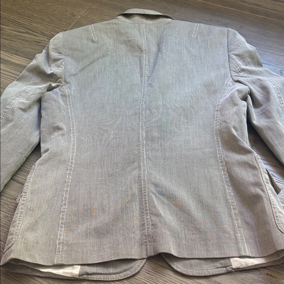 Akris Punto | Black and White Striped Cotton Blend Jacquard Blazer Size 6 - Picture 14 of 16